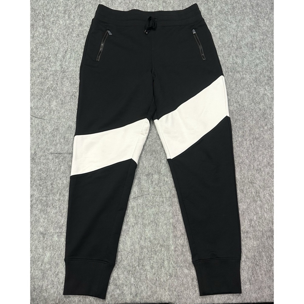 Lauren Ralph Lauren Womens Joggers Black White Active Wear Stretch - Size L